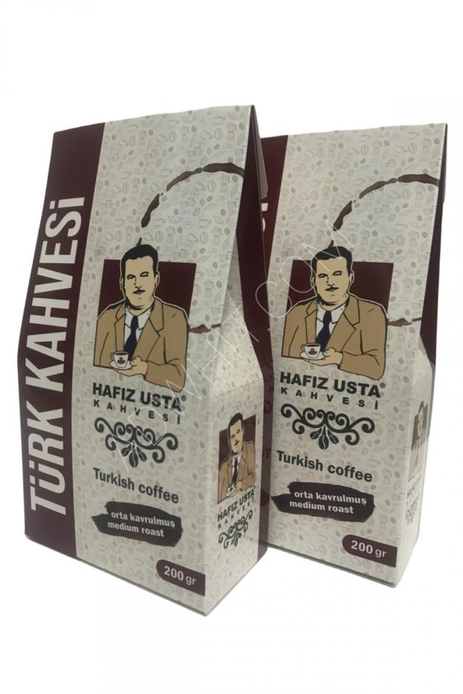 قهوة حافظ أسطا - قهوة تركية محمصة فاتح ومطحونة 200 جم X عدد 2