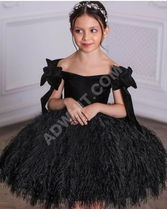 فستان مخمل بناتي 