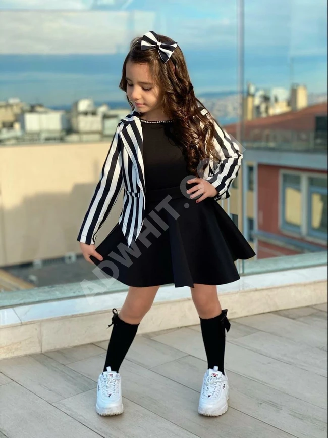 فستان بناتي مع جاكيت