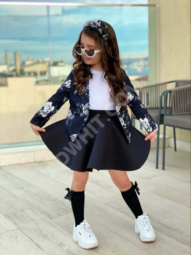 فستان بناتي مع جاكيت