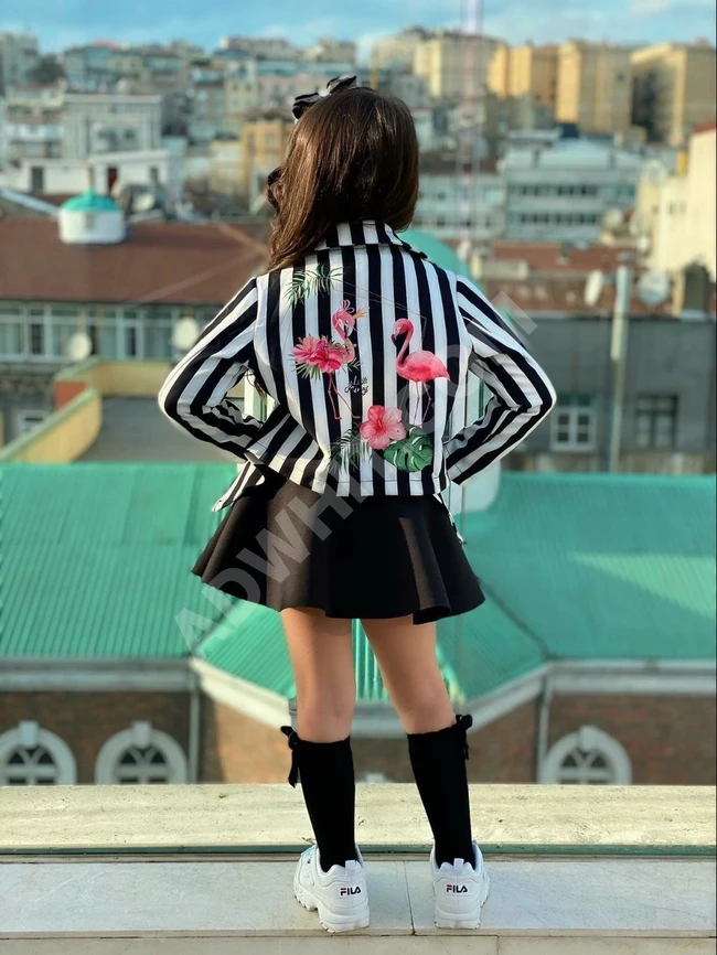 فستان بناتي مع جاكيت