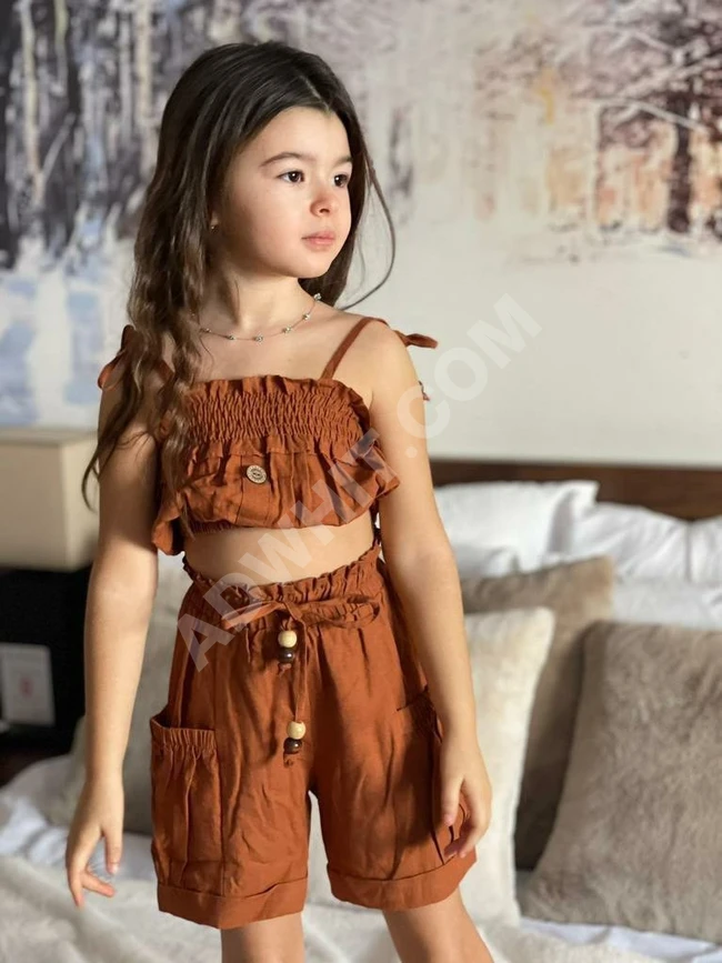 طقم بناتي قطعتين