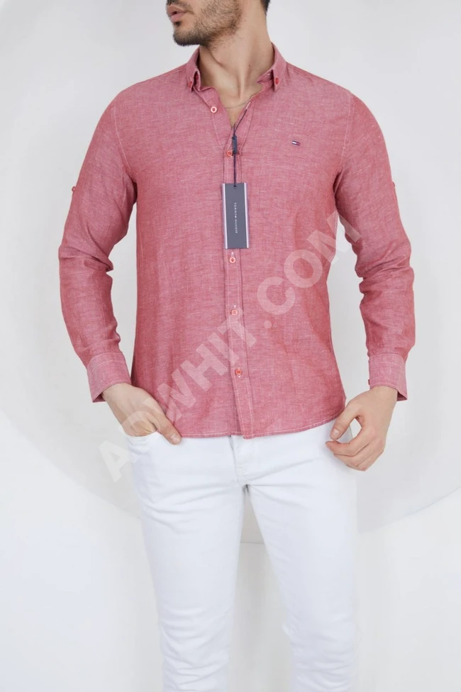 قميص رجالي بأكمام طويلة 