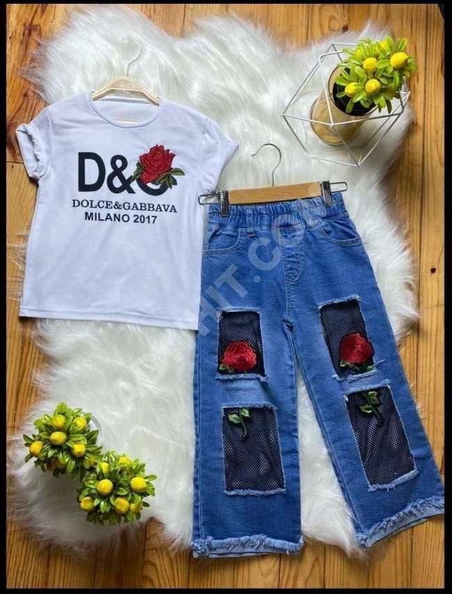 طقم بناتي قطعتين