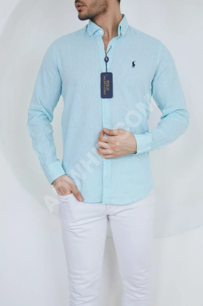 قميص رجالي بأكمام طويلة 