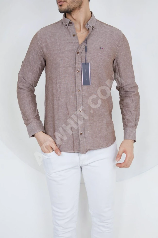 قميص رجالي بأكمام طويلة 