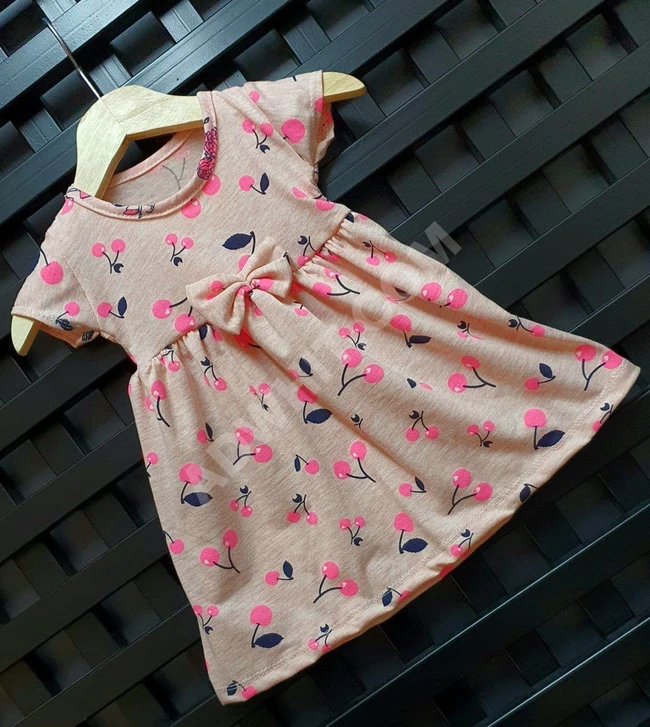 فستان بناتي قطني ناعم