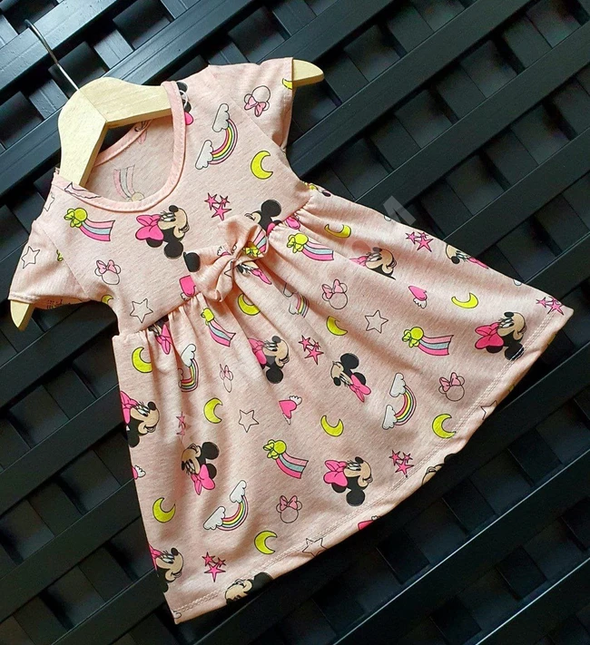 فستان بناتي قطني ناعم