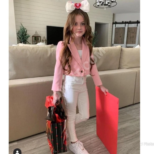 طقم بناتي اربع قطع 