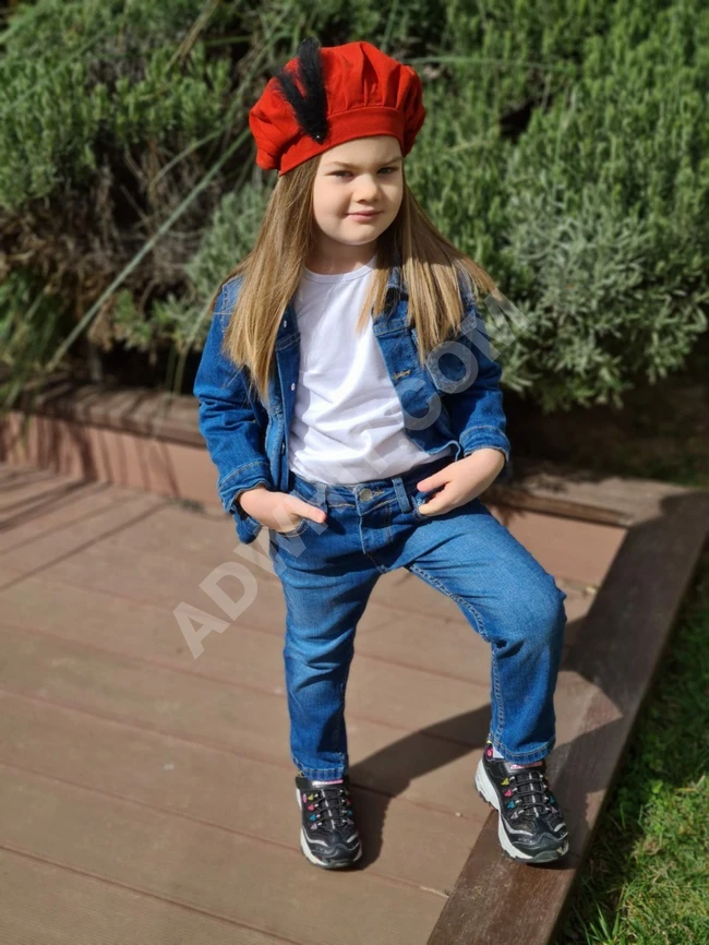 طقم جينز بناتي 