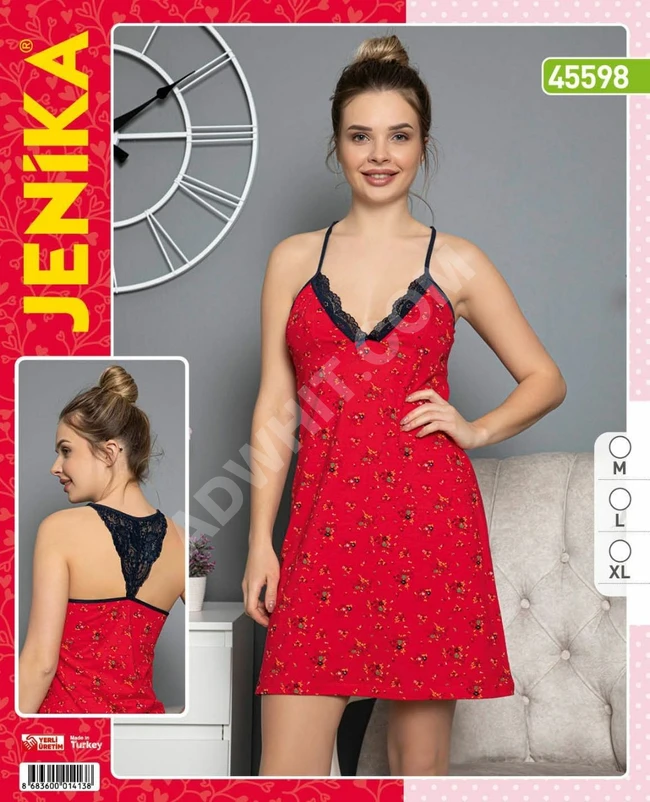 فستان نوم نسائي قصير بأشكال مختلفة 