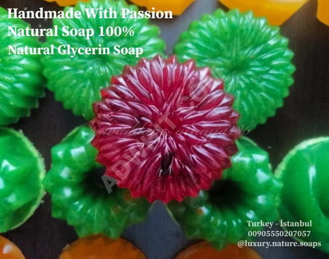  صابون طبيعي صابون الجليسرين الشفاف صناعة يدوية تركيا اسطنبول 