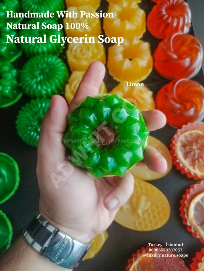 صابون طبيعي صابون الجليسرين الطبيعي بزيت النعناع 