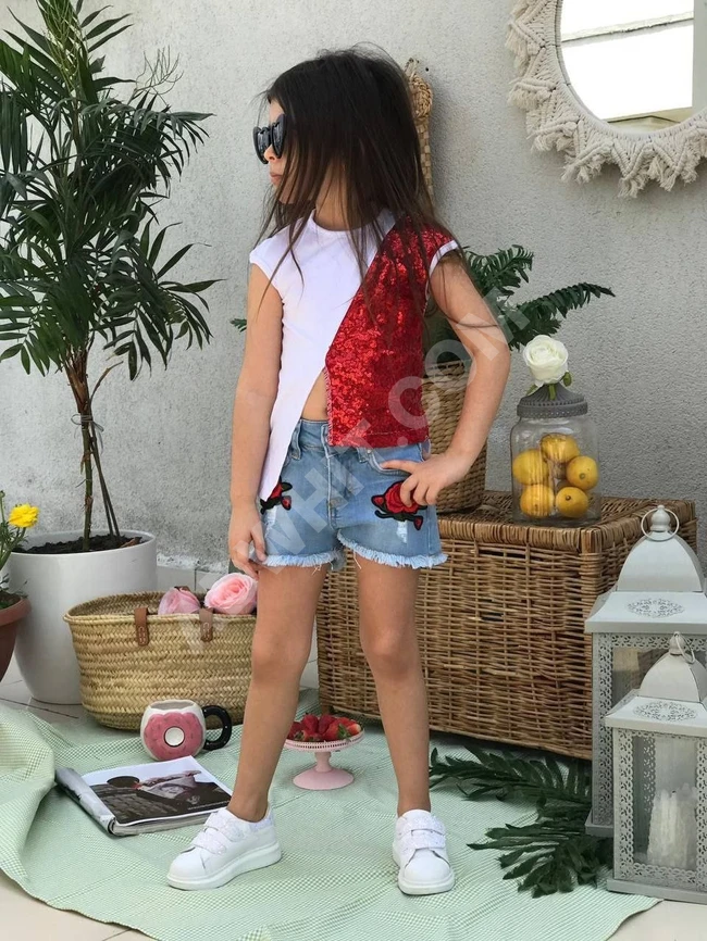 طقم بناتي صيفي 