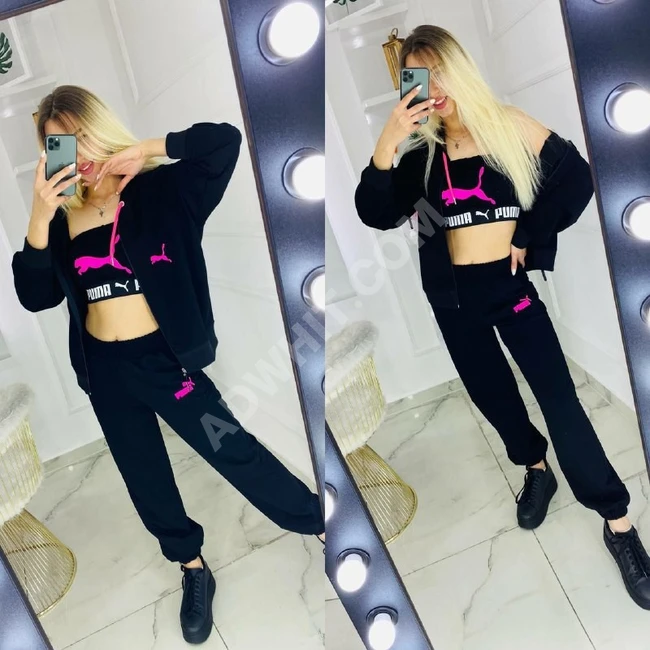 بيجاما سبور نسائية ثلاث قطع 