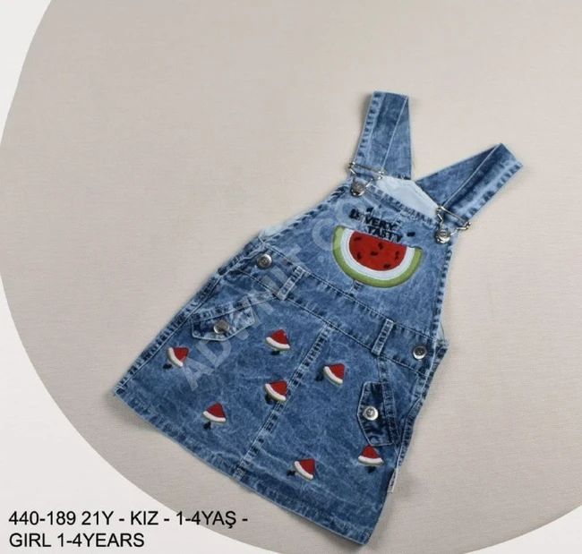 فستان جينز بناتي بأشكال مختلفة 