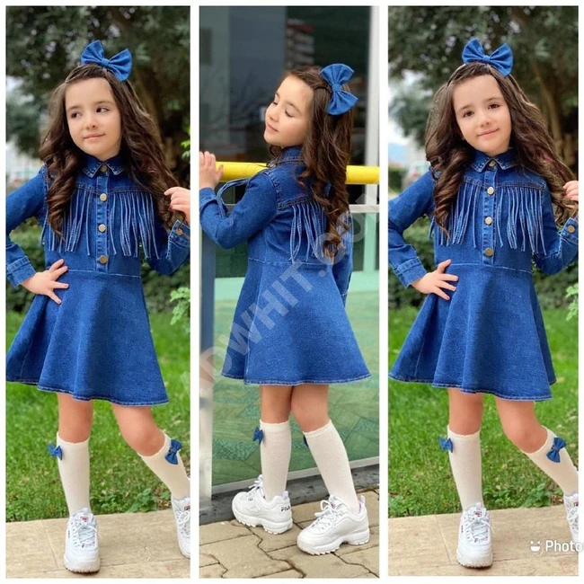 فستان جينز بناتي