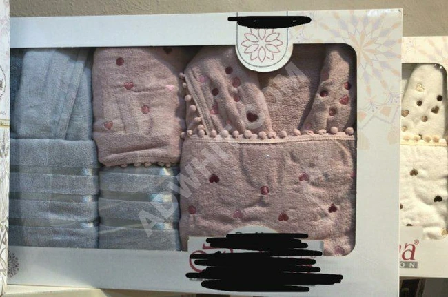 برنص حمام للجنسين متوفر بألوان متعددة 