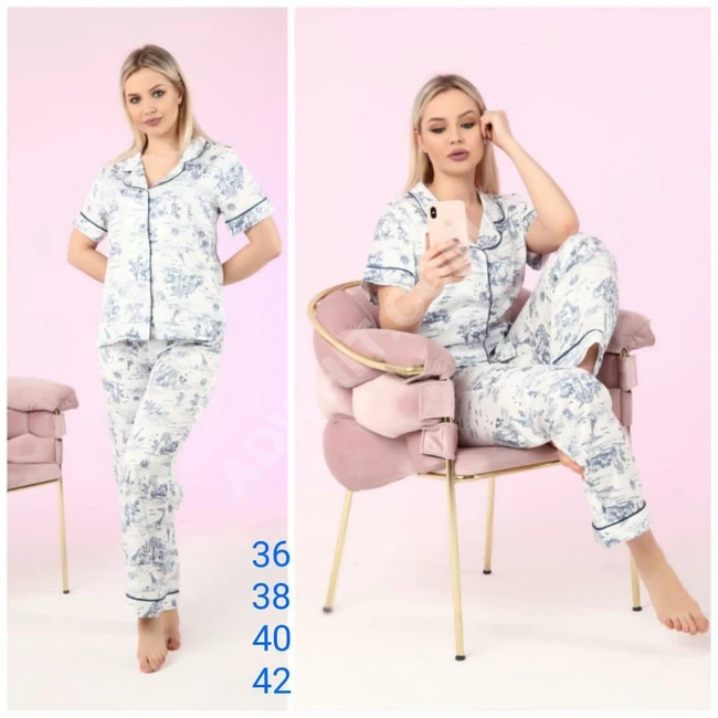 بيجاما نوم نسائية ساتان حرير 