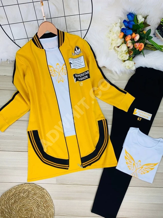 بيجاما نسائية ثلاث قطع 