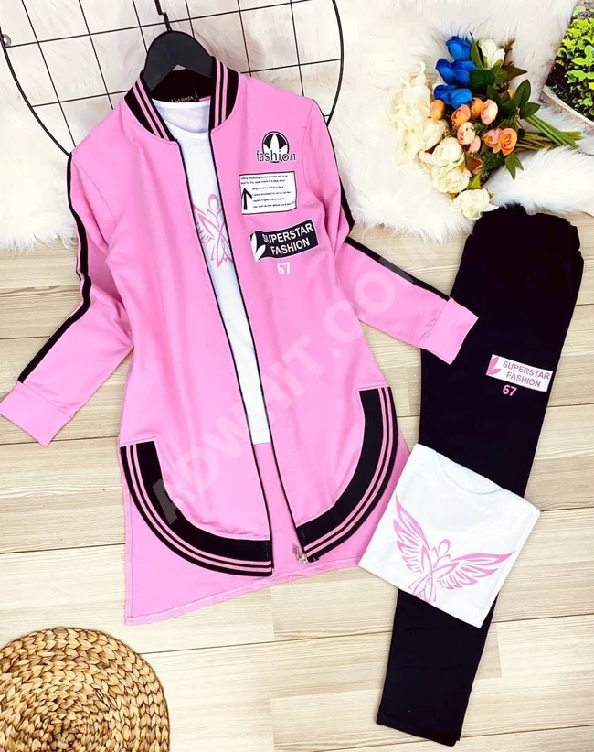 بيجاما نسائية ثلاث قطع 