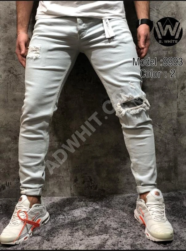 بنطال جينز رجالي طويل