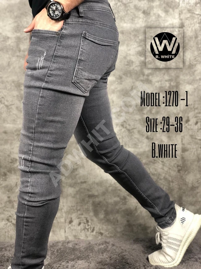 بنطال جينز رجالي بألوان متعددة 