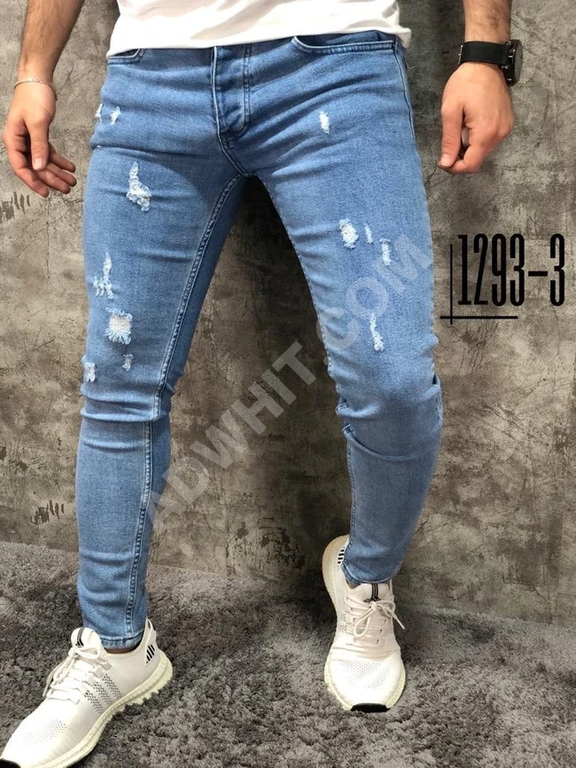 بنطال جينز رجالي بألوان متعددة 