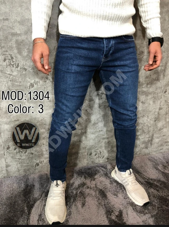 بنطال جينز رجالي بألوان متعددة 