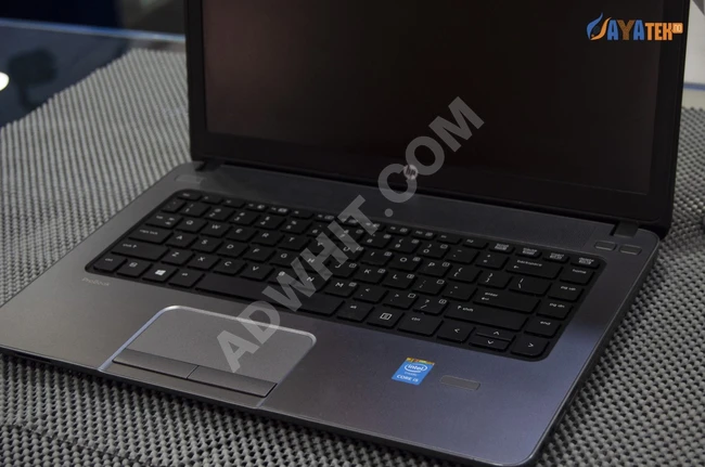 HP ProBook  الفئة الأفخم لرجال الأعمال التي تتحمل ضغط العمل  مع شاشة بقياس 14 مقاومة للخدش مع مستشعر لبصمة الإصبع   الجهاز مستعمل استعمال بسيط بنضافة تامة