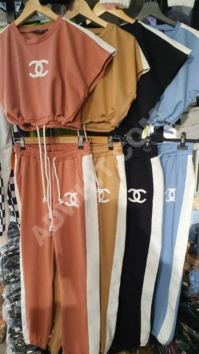 بيجاما سبور نسائية قطعتين 