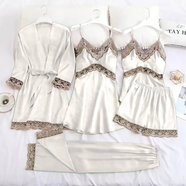 طقم نوم نسائي 5 قطع