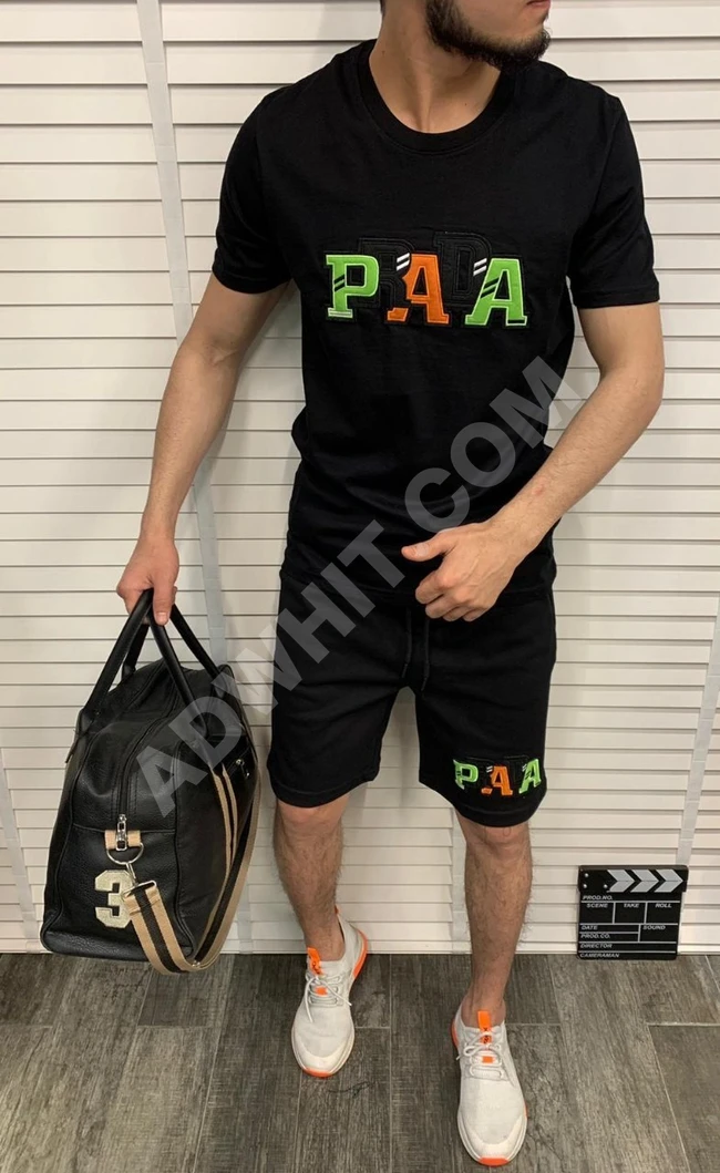 طقم رجالي شورت مع تيشرت
