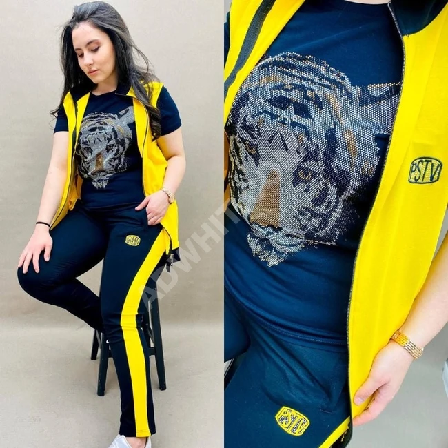 بيجاما نسائية ثلاث قطع 