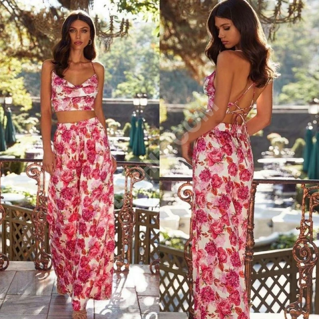 طقم نوم نسائي ساتان حرير