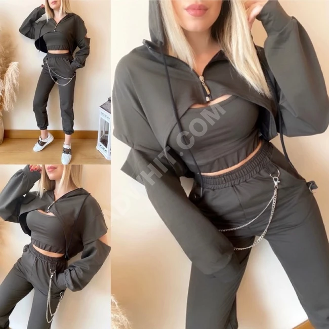 بيجاما ثلاث قطع نسائية 