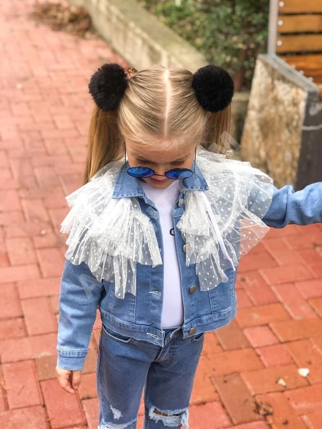 طقم جينز بناتي 