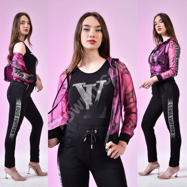 بيجاما نسائية ثلاث قطع 