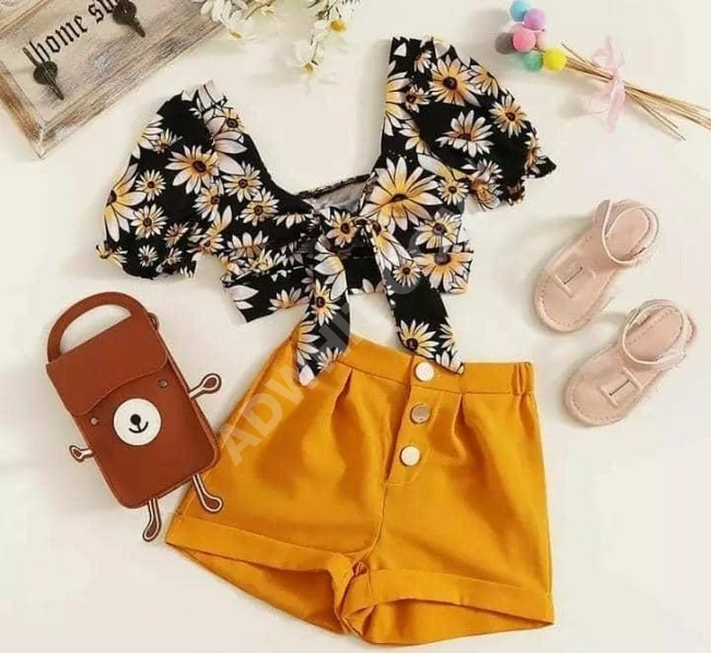 طقم بناتي صيفي