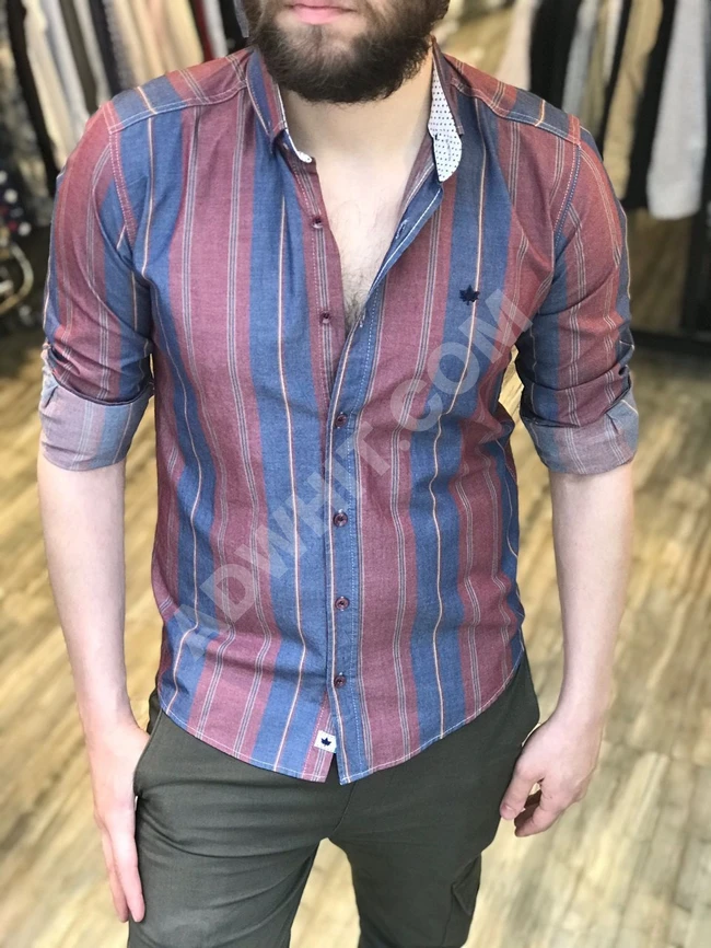 قميص رجالي بألوان متعددة 