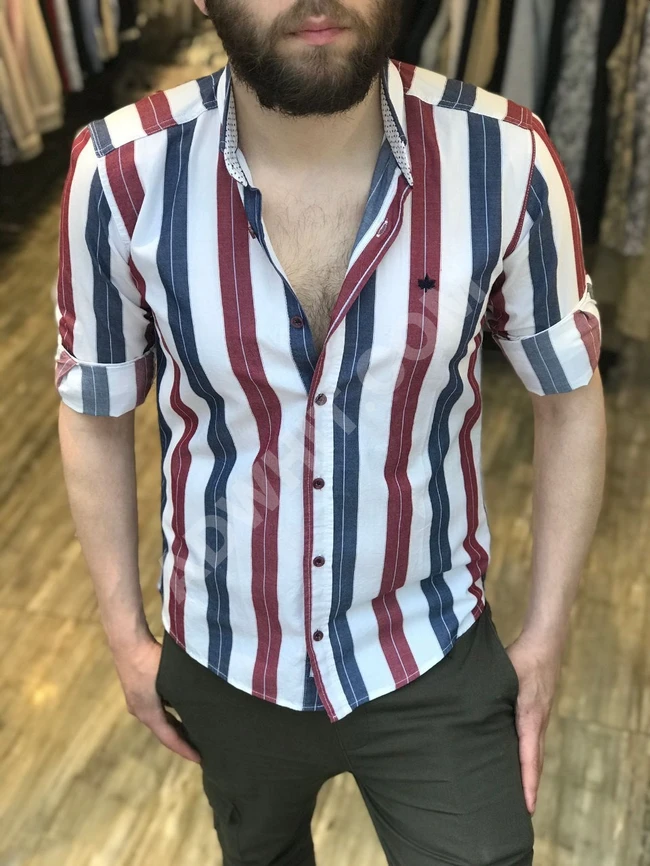 قميص رجالي بألوان متعددة 