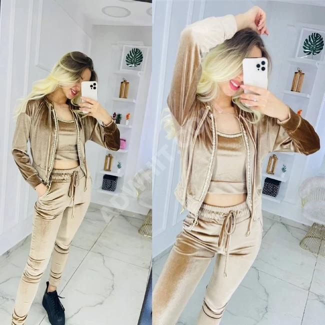 بيجاما نسائية ثلاث قطع 