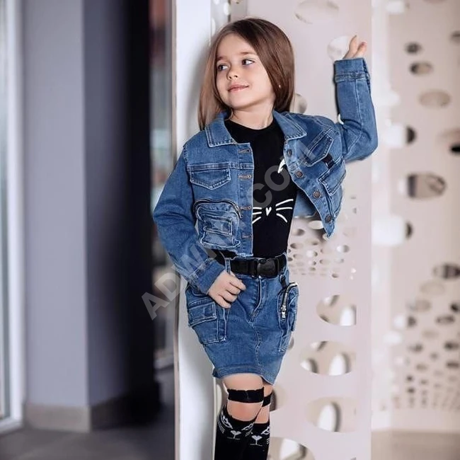 طقم جينز بناتي 