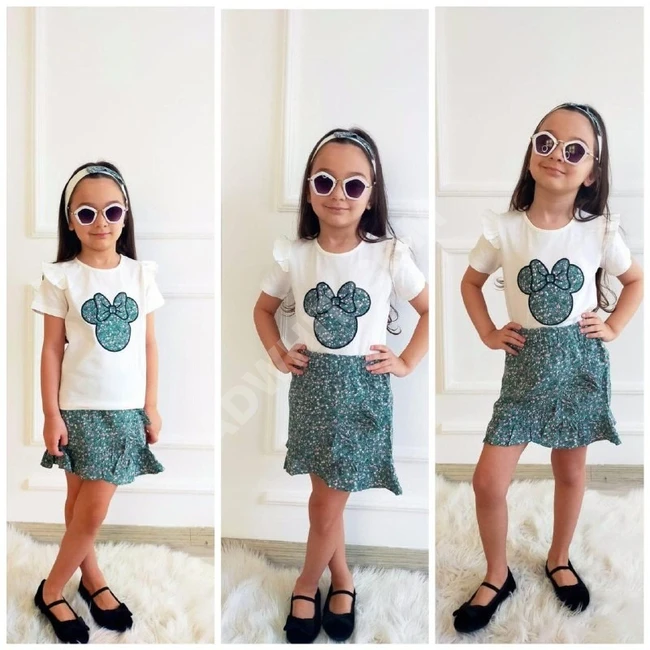 طقم بناتي قطعتين 