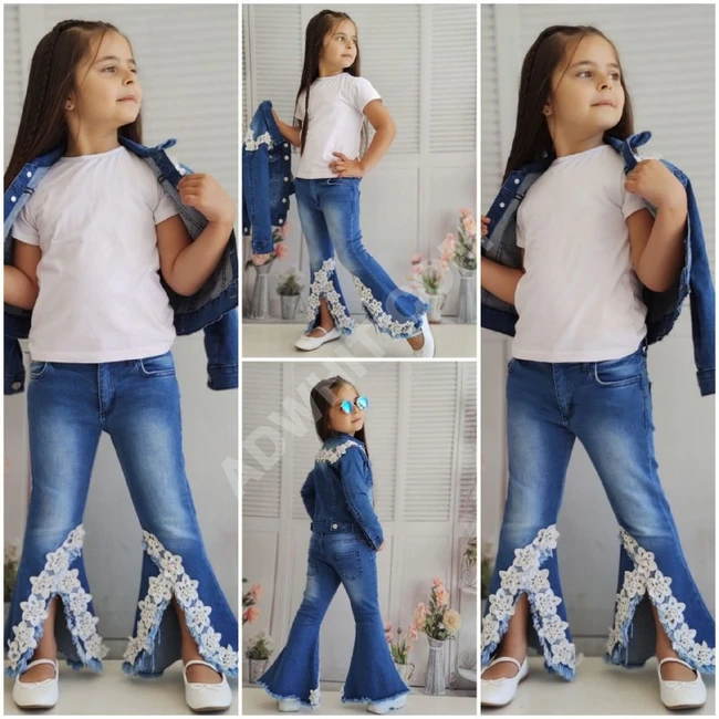 طقم جينز بناتي 