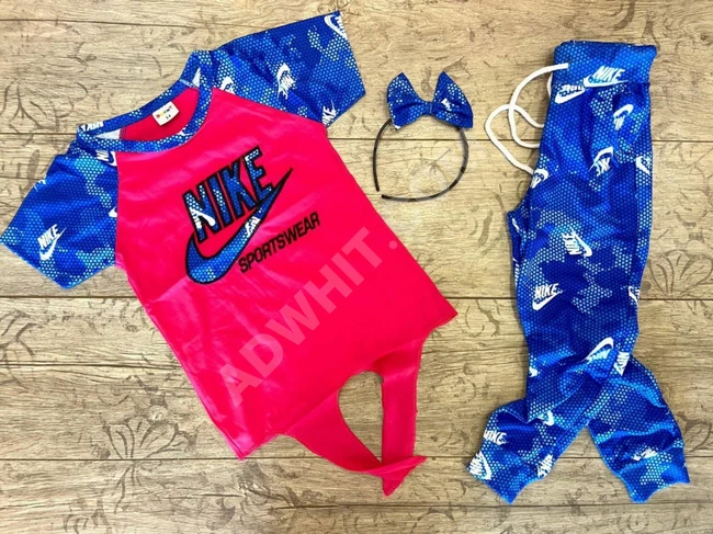 بيجاما بناتي مع قوس للشعر 