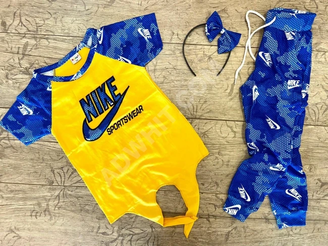 بيجاما بناتي مع قوس للشعر 