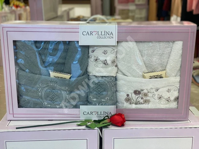 طقم برنص حمام نسائي 