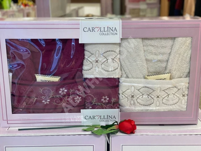 طقم برنص حمام نسائي 