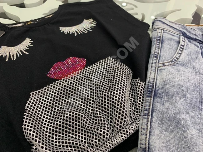 طقم بناتي بلوز مع شورت 